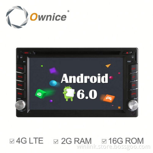 Wholwsale ownice Quad core android 6.0 car dvd player for two din universal support rear camera dvr Mirror